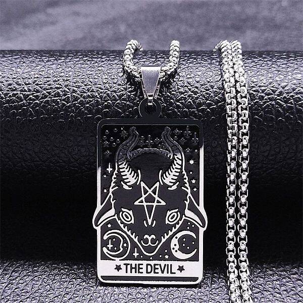 304 Stainless Steel Enamel Pendant Necklace