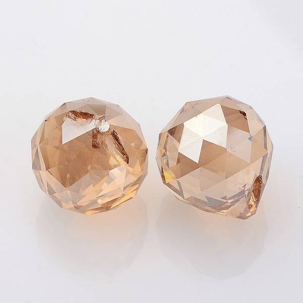 Faceted Round Glass Pendants