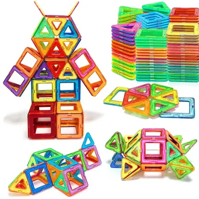 Random Color Tiles Building Blocks, 40pcs/80pcs Colorful Creative Constructor Set Toys, Sensory Montessori Toys, Educational ...