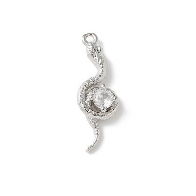 Brass Micro Pave Clear Cubic Zirconia Pendants