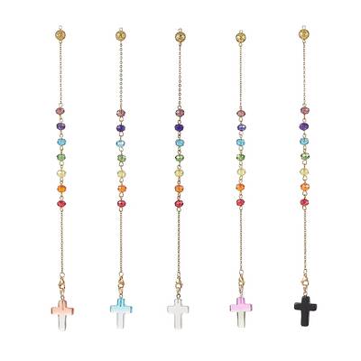Chakra Glass Beaded Dowsing Pendulum