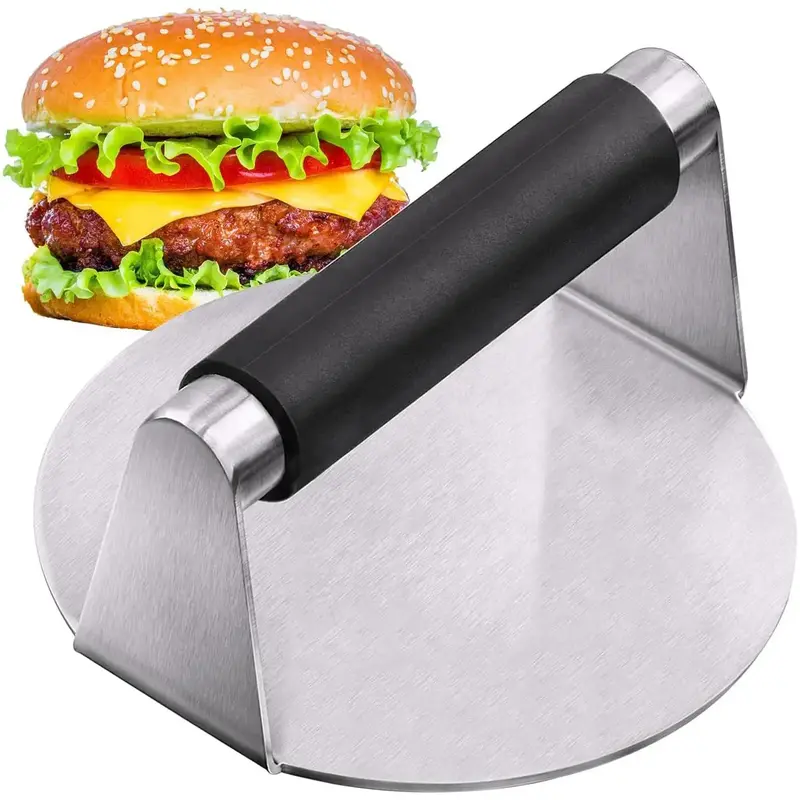 Stainless Steel Burger Press, Hamburger Press Tool, Meat Bacon Grill Tortilla Press, Patty Maker, Barbecue Utensils for Home ...