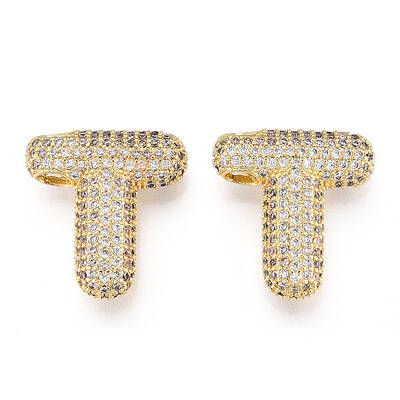 Brass Micro Pave Cubic Zirconia Pendants