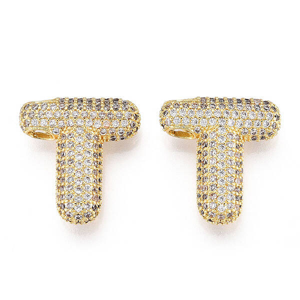 Brass Micro Pave Cubic Zirconia Pendants