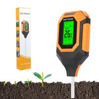 IRTOV Soil PH Tester, 4-in-1 Digital Plant Soil Moisture Meter with PH Value/Temperature/Moisture/Light Intensity for Plants,...