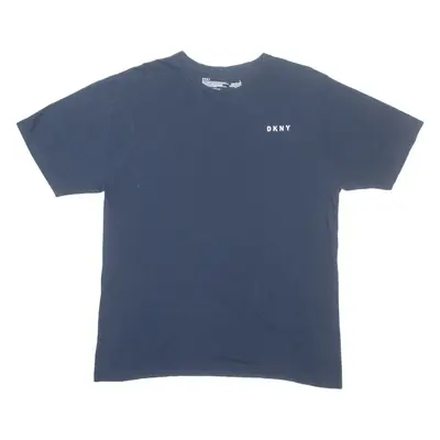 DKNY Mens T-Shirt Blue L
