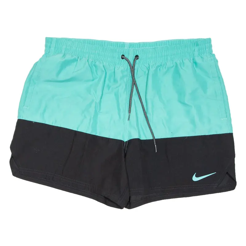 NIKE Mesh Lining Mens Swimming Shorts Blue Relaxed L W35