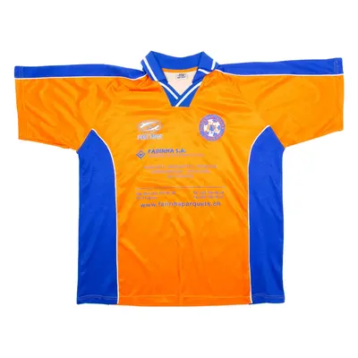 FEELFREE FC-Aire-le-lignon Geneve Mens Football Shirt Jersey Orange V-Neck XL