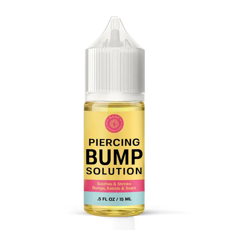 Base Laboratories Piercing Bump Solution - Soothing Essential Oil for Piercing Bumps Keloids & Scars - 15ml Gentle Blend with...