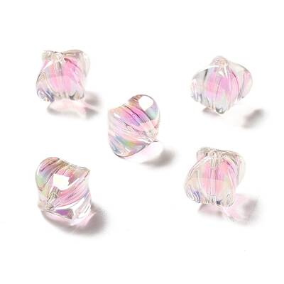 Two Tone UV Plating Rainbow Iridescent Acrylic Beads