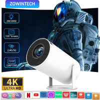 [US warehouse] Portable Projector Native 1280*720P Android 11 Dual Wifi6 260ANSI Built-in Speaker&Appstore Allwinner H713 BT5...