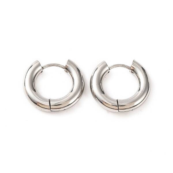 Non-Tarnish 304 Stainless Steel Hoop Earrings for Women