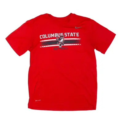 NIKE Columbus State Softball Dri Fit USA T-Shirt Red Short Sleeve Mens M