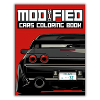 Modified Cars Coloring Book: JDM, Retro & Sport Car Illustrations for Adults and Kids Automotive Adventure