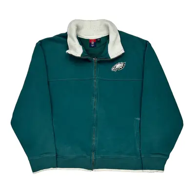 Philadelphia Eagles Reebok Nfl Zip Up - XL Green Cotton Blend