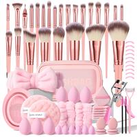 Multifunctional Makeup Tool Kit 70Pcs Face Makeup Brushes Set, 25Pcs Premium Foundation Powder Concealers Eye Shadows Blush w...