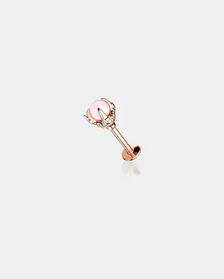 Opalite Dragon Claws Helix Stud - Rose Gold