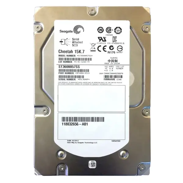 ST3600057SS Seagate 600GB 6Gb/s SAS 15000 3.5-inch 16MB Hard Drive