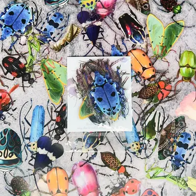 Natural Museum Themed Pattern Naughty Stickers, 40pcs/set Mixed Pattern Decorative Graffiti Sticker For DIY Craft Gift Cup, A...