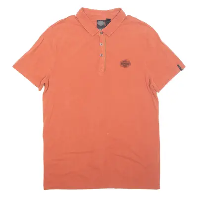 HARLEY DAVIDSON Mens Polo Shirt Red L