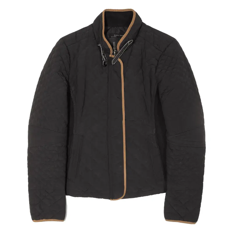 ZARA Puffer Jacket Black Womens S