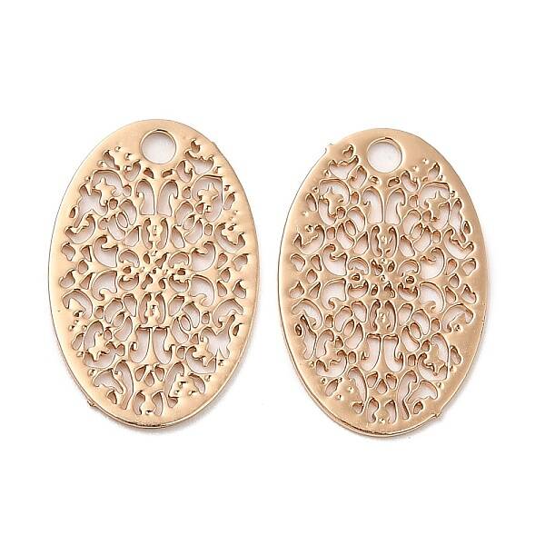Long-Lasting Plated Brass Filigree Pendants
