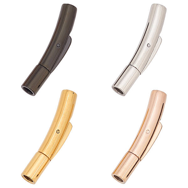 4 Sets 4 Colors 316L Surgical Stainless Steel Bayonet Clasps