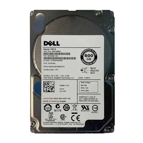 9WG066-150 Seagate 600GB 6Gb/s SAS 10000 2.5-inch 64MB Hard Drive