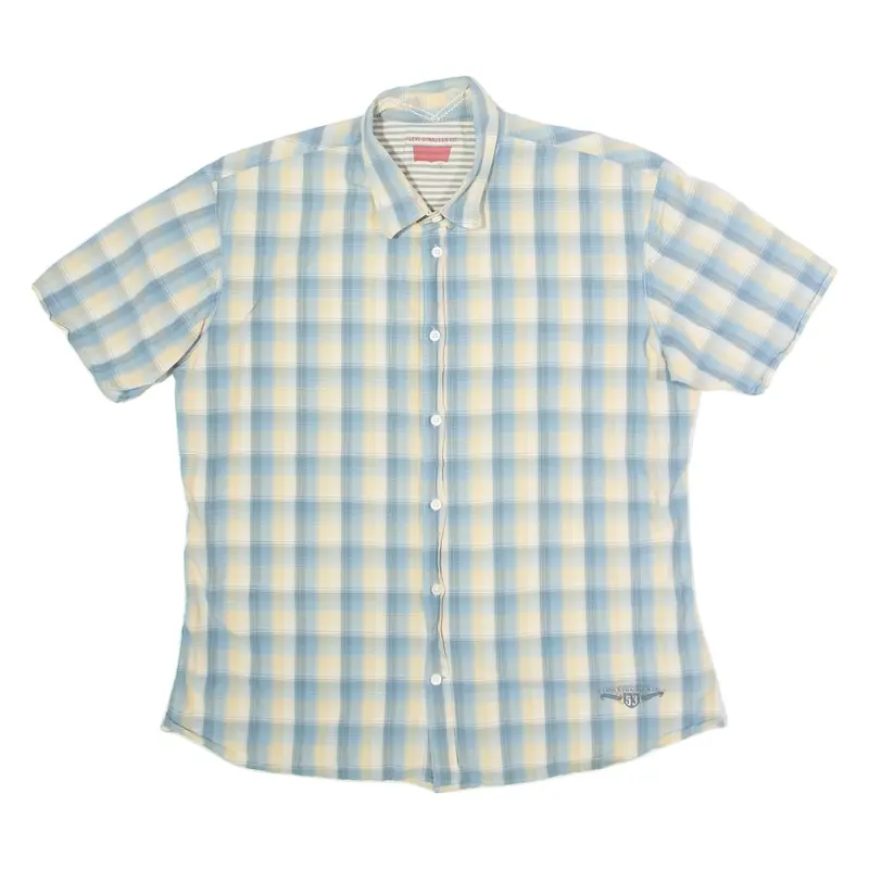 LEVI'S Mens Shirt Blue Check XL