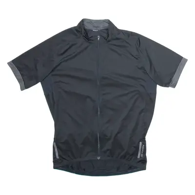 Full Zip Cycling Mens Jersey Black L