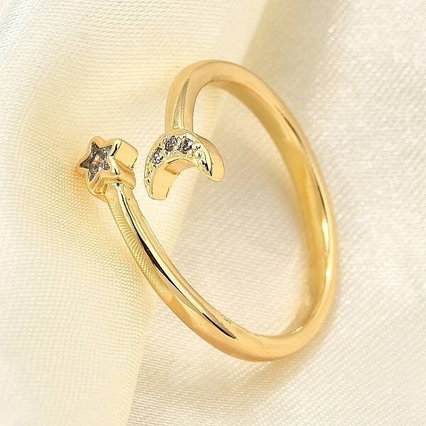 Brass Micro Pave Clear Cubic Zirconia Cuff Rings for Women