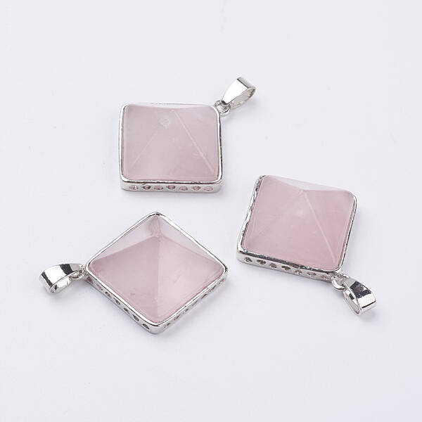 Natural Rose Quartz Pendants