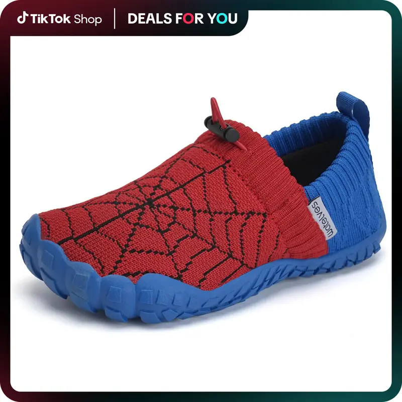WateLves Kids Barefoot Shoes Boys Girls Breathable Wide Toe Slip On Walking Shoes Toddler Little Big Kid Naturally Splay Mini...