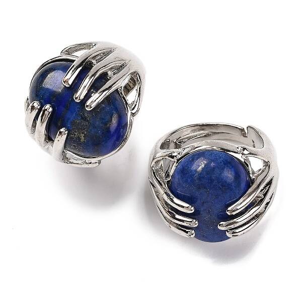 Oval Natural Lapis Lazuli Finger Ring