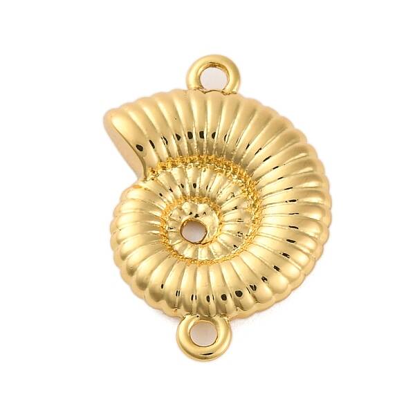 Rack Plating Brass Shell Shape Connector Charms