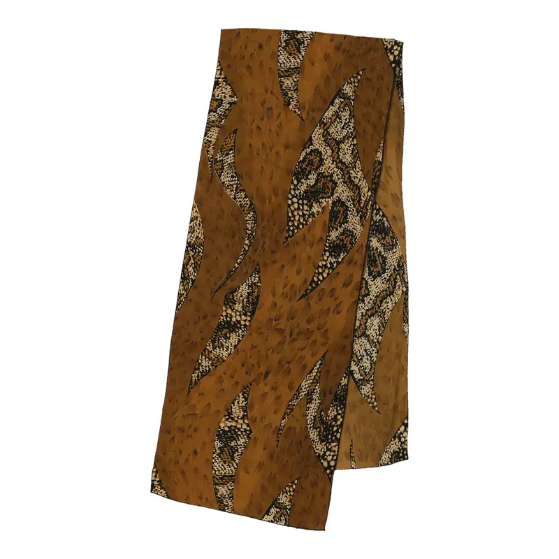 Savatina Animal Print Scarf - No Size Brown Polyester