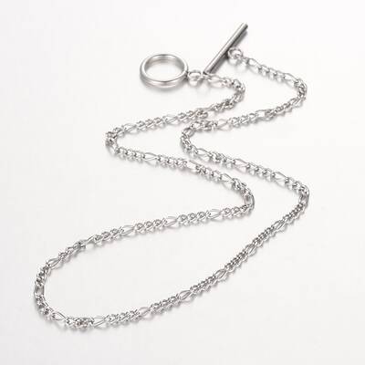Tarnish Resistant 304 Stainless Steel Figaro Chain Necklace