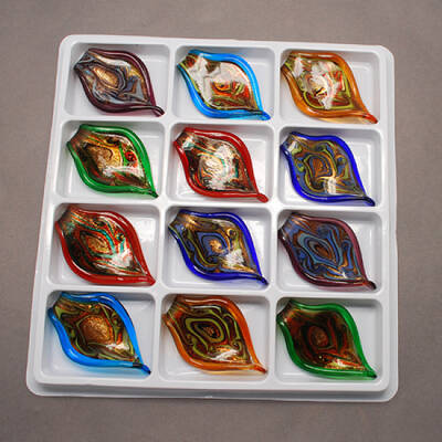 Handmade Gold Sand Lampwork Big Pendants