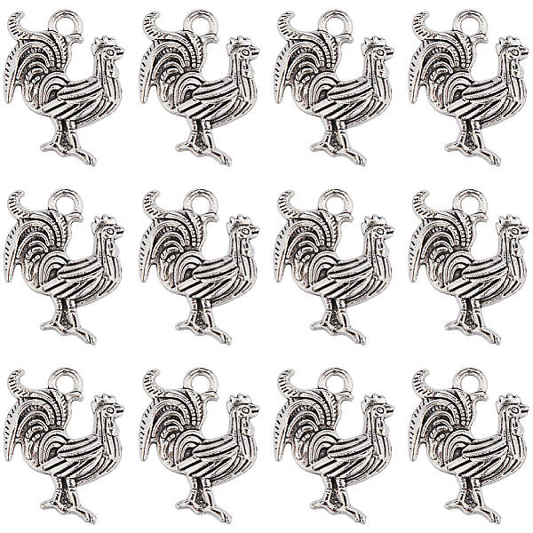 50Pcs Tibetan Style Alloy Pendants