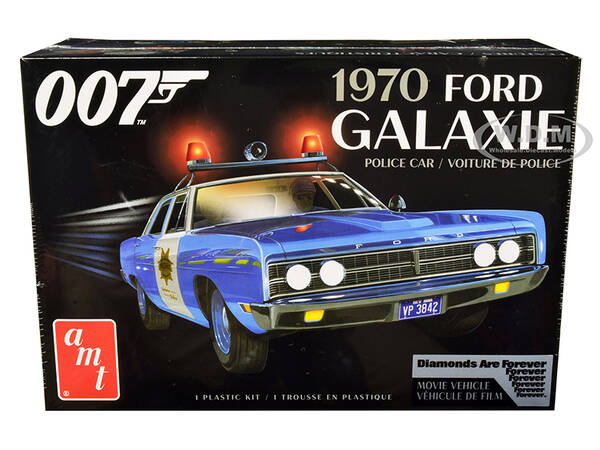 Skill 2 Model Kit 1970 Ford Galaxie Police Car Las Vegas Metropolitan Police Dept Diamonds Are Forever (1971) Movie (7th in t...