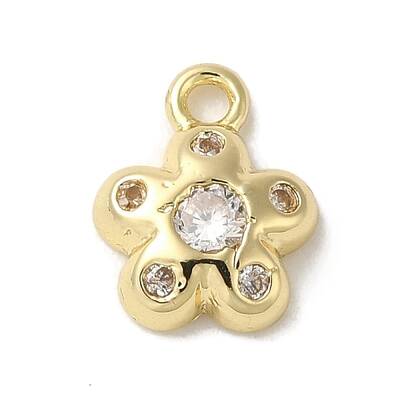 Brass Micro Pave Cubic Zirconia Pendants