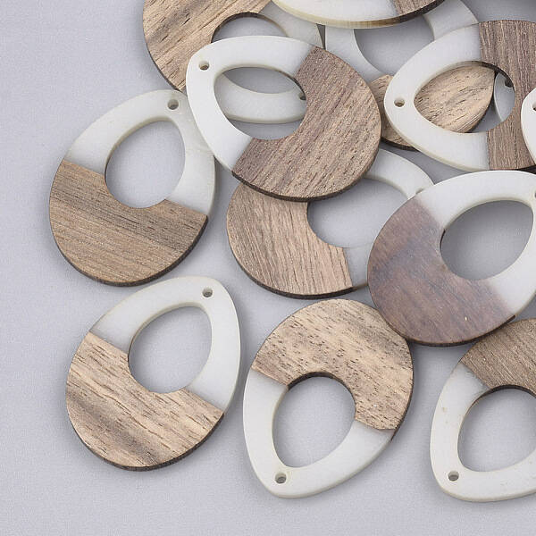 Resin & Walnut Wood Pendants