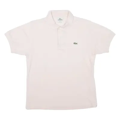LACOSTE Mens Polo Shirt Pink S