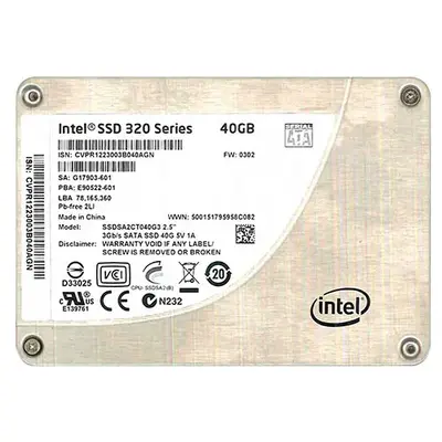 SSDSA2CT040G310 Intel 320 40GB Multi-Level Cell SATA 3Gb/s 2.5-Inch Solid State Drive
