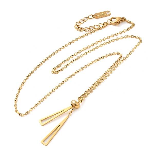 PVD Vacuum Plating 304 Stainless Steel Pendants Lariat Necklaces