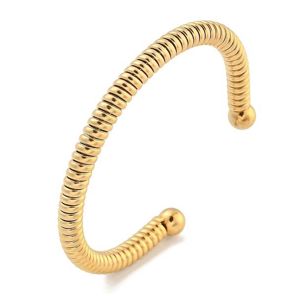 Ion Plating(IP) Telephone Wire Style 304 Stainless Steel Cuff Bangles