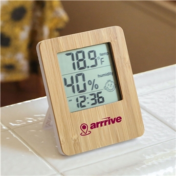 25 Custom Zonal Indoor Bamboo Weather Station - Digital LCD & ...