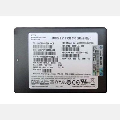 HP 872522-001 | 1.92TB SATA 6Gb/s Hot-Pluggable Mixed Use SFF 2.5-Inch Solid State Drive for ProLiant ML350 Gen10