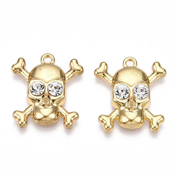 Rack Plating Alloy Rhinestone Pendants