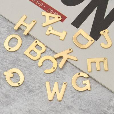 304 Stainless Steel Letter Charms